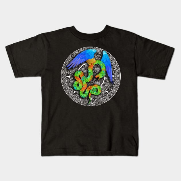 Aztec Halo Kids T-Shirt by ferinefire